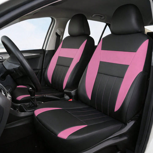 Front 2 Seats Leather Full Coverage Car Seat Covers, Car Seat Covers, Seat Cushions, Dustproof, Waterproof, Protect Original Car Seats, Universal Fit For Most Car Models, All-Season