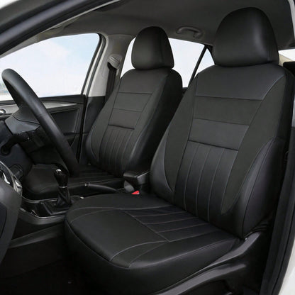 Front 2 Seats Leather Full Coverage Car Seat Covers, Car Seat Covers, Seat Cushions, Dustproof, Waterproof, Protect Original Car Seats, Universal Fit For Most Car Models, All-Season