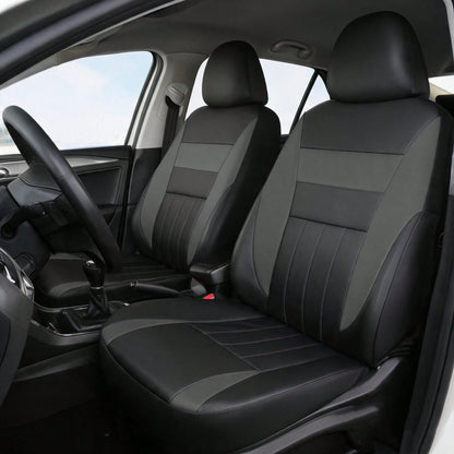 Front 2 Seats Leather Full Coverage Car Seat Covers, Car Seat Covers, Seat Cushions, Dustproof, Waterproof, Protect Original Car Seats, Universal Fit For Most Car Models, All-Season