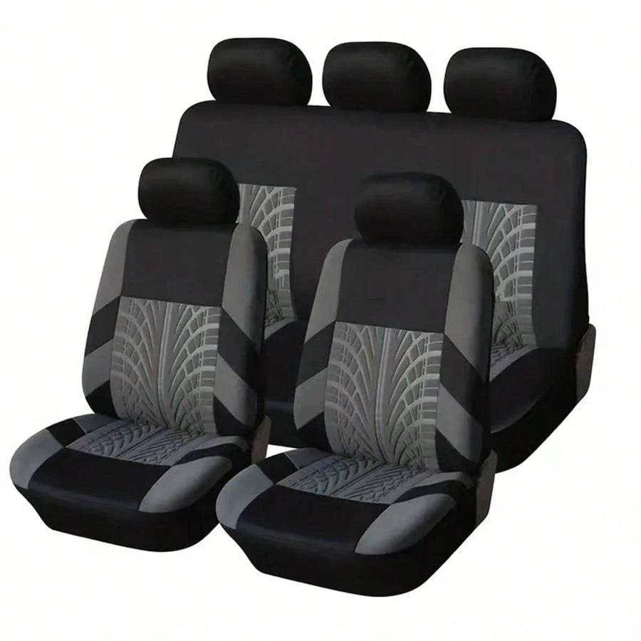 Full-Coverage, Stylish 5-Seater Car Seat Covers With Detailed Tire Tracking. Compatible With Most 5-Seater Models On The Market. Breathable Fabric.