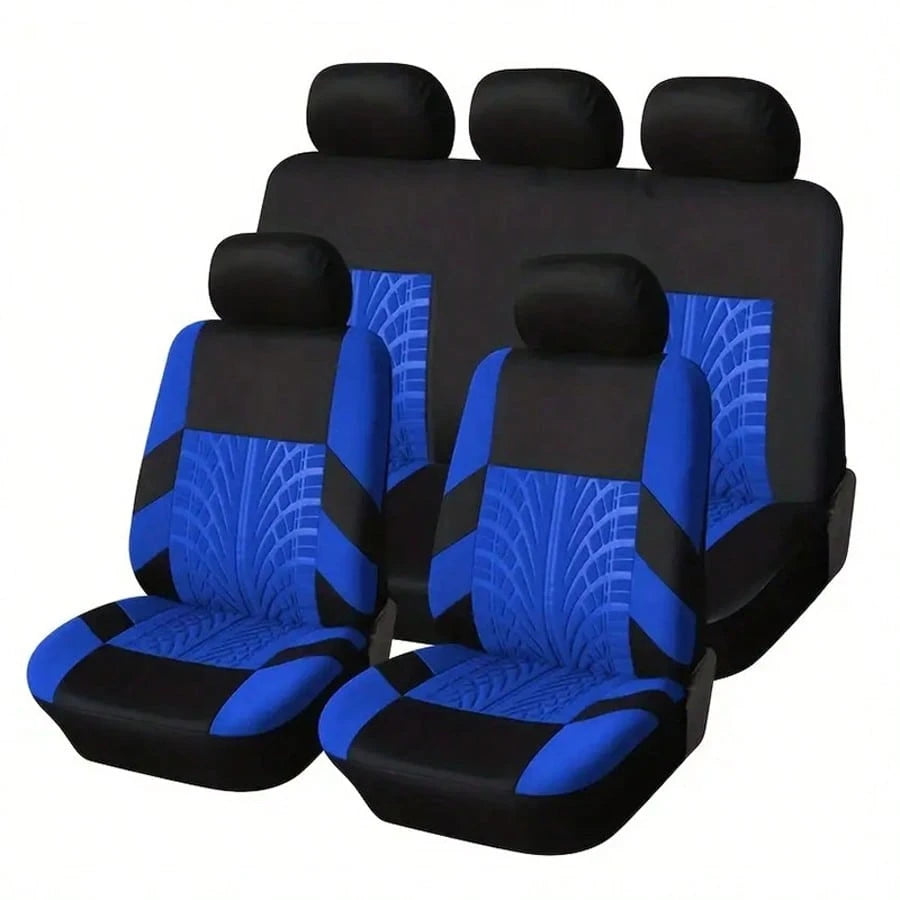 Full-Coverage, Stylish 5-Seater Car Seat Covers With Detailed Tire Tracking. Compatible With Most 5-Seater Models On The Market. Breathable Fabric.