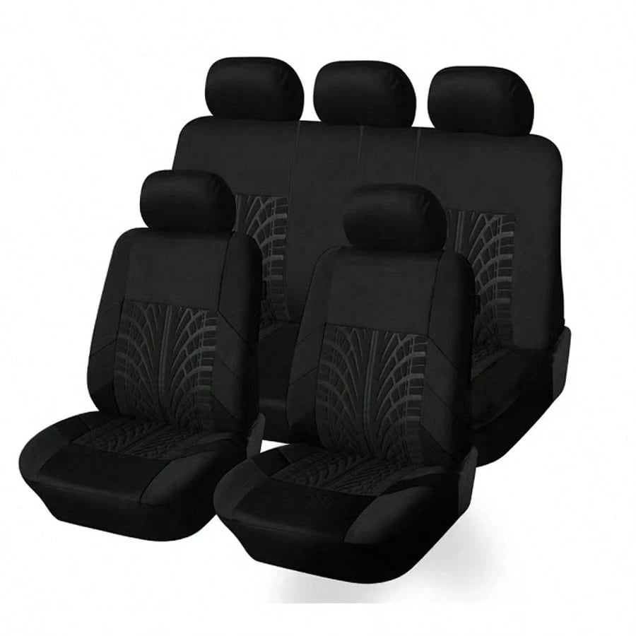 Full-Coverage, Stylish 5-Seater Car Seat Covers With Detailed Tire Tracking. Compatible With Most 5-Seater Models On The Market. Breathable Fabric.