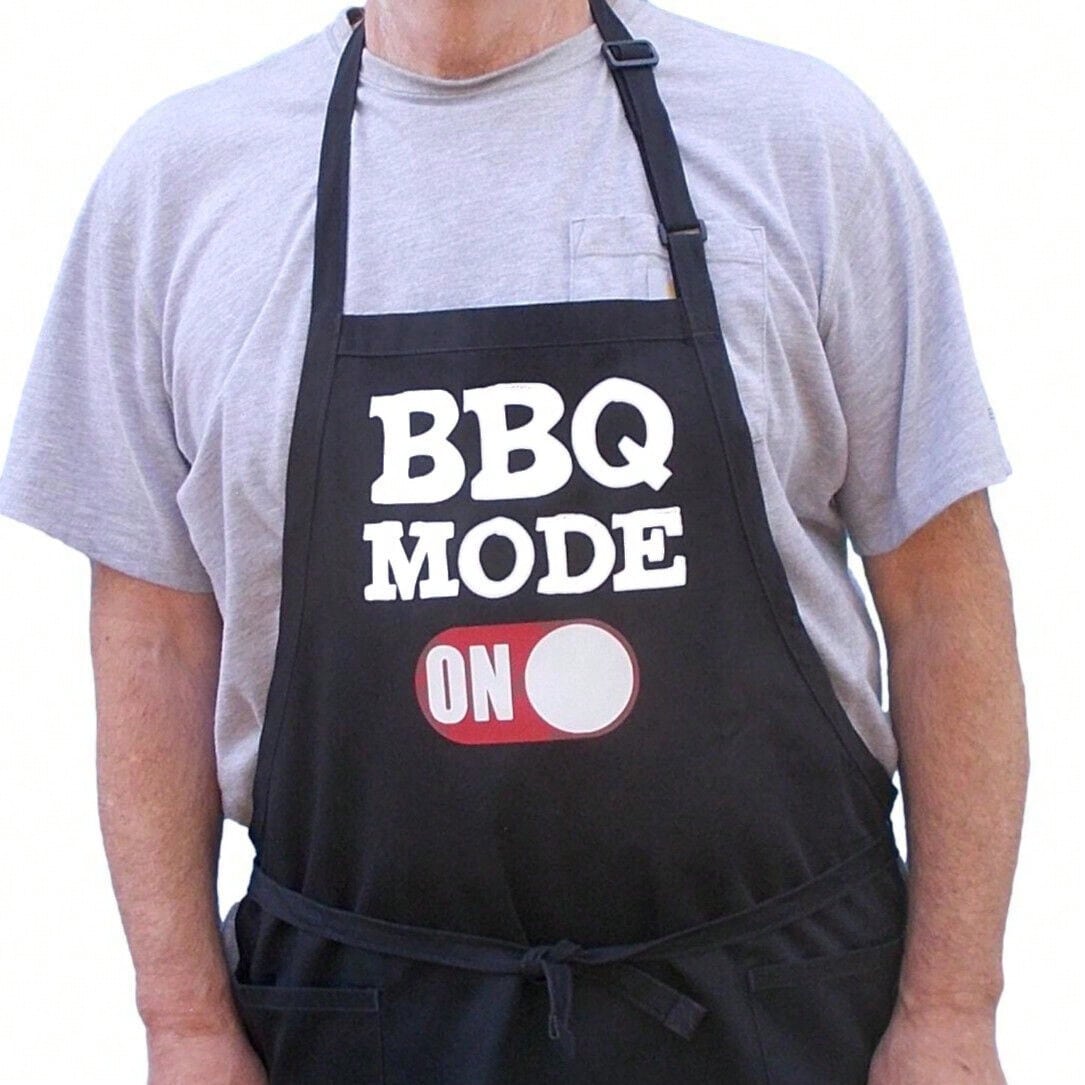 Funny Black BBQ Apron For Men My Meat Is 100% Going In Your Mouth Today Grill Ap