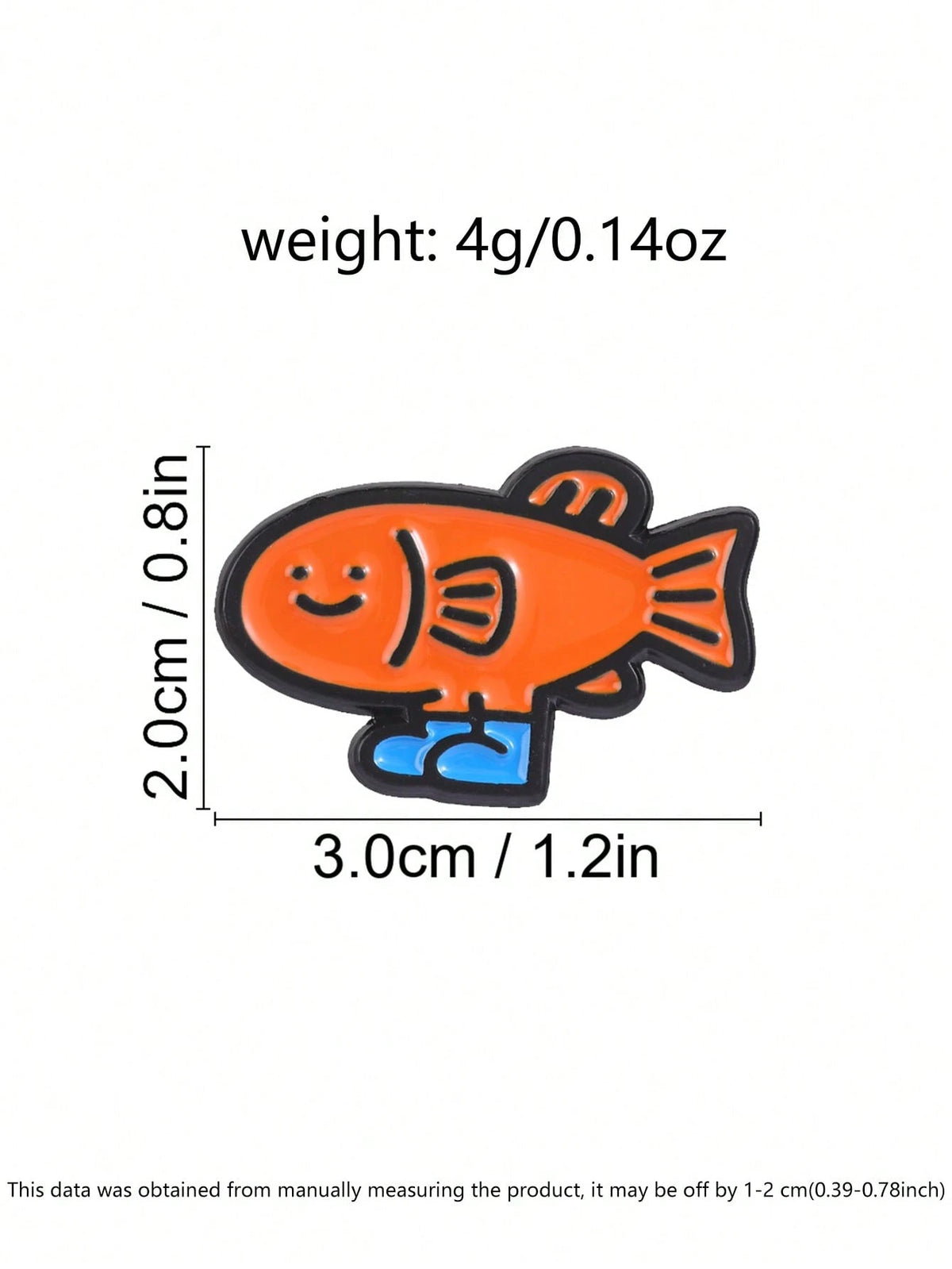 Funny Fish With Shoes Enamel Pin, Cute Cartoon Brooch, Unique Accessory For Clothing & Bags, Perfect Gift Idea