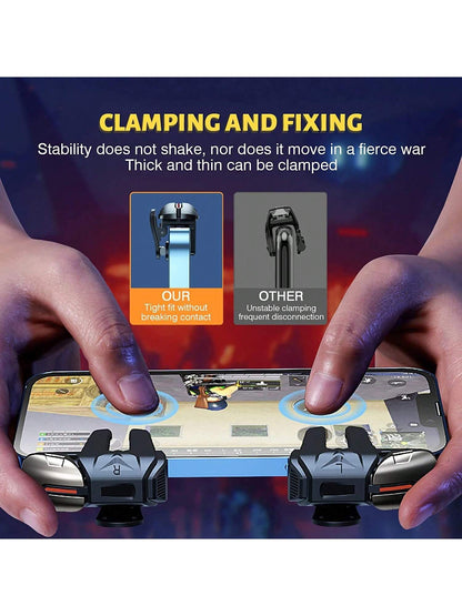 Game Controller Mobile Game Triggers For P UBG/Knives Out/COD/Rules Of Survival Double Click With 4 Fiber Sensitive Finger Gloves For All IPhone, IPad,Android Phone,And Most Smartphone Gifts For Famil