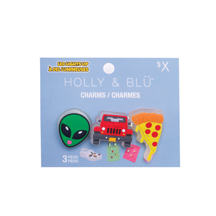122337-00-PIZZA-GARCONS-LOT3CHARMSLUMINEUXCHAUSSURES-01-8918600033-GARÇONS- Lot 3 charms lumineux chaussures-Shoe Charms | Accessories-Yellow-Yellow Shoes