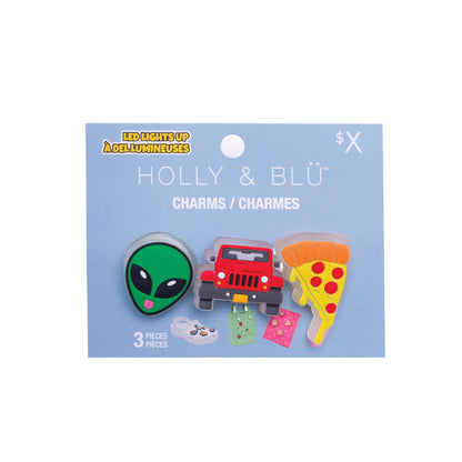 122337-00-PIZZA-GARCONS-LOT3CHARMSLUMINEUXCHAUSSURES-01-8918600033-GARÇONS- Lot 3 charms lumineux chaussures-Shoe Charms | Accessories-Yellow-Yellow Shoes