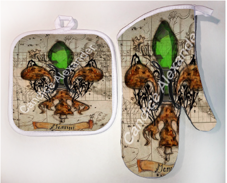 Pot Holder & Oven Mitt Set