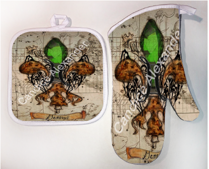 Pot Holder & Oven Mitt Set