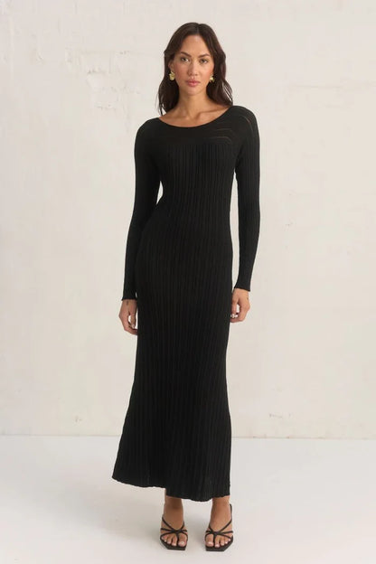 GENESIS KNIT DRESS - BLACK