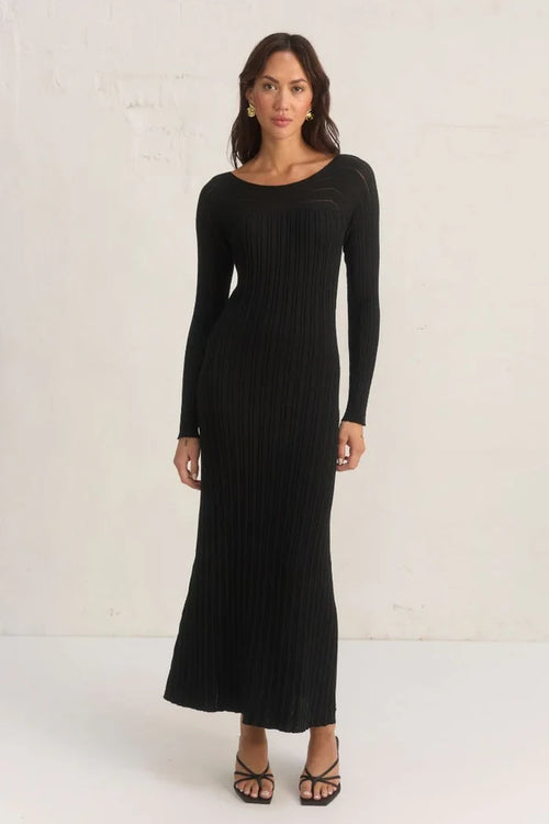 GENESIS KNIT DRESS - BLACK