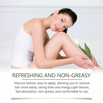 Gentle Depilatory Mousse, Gentle Depilatory Body Hair Removal Refreshing Silky Skin Care Foam Mousse
