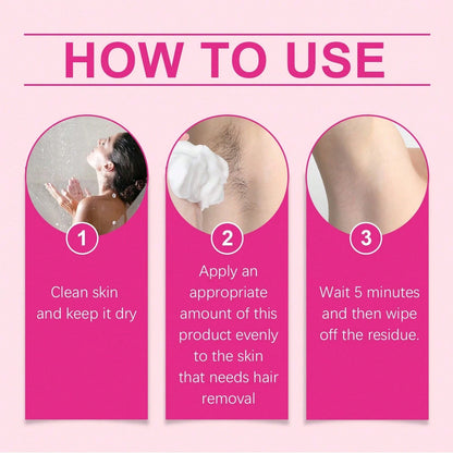 Gentle Depilatory Mousse, Gentle Depilatory Body Hair Removal Refreshing Silky Skin Care Foam Mousse