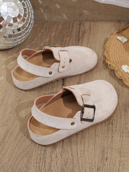 Girls/Kids Casual Retro Slip-On Flat Shoes, Fashionable For All Seasons