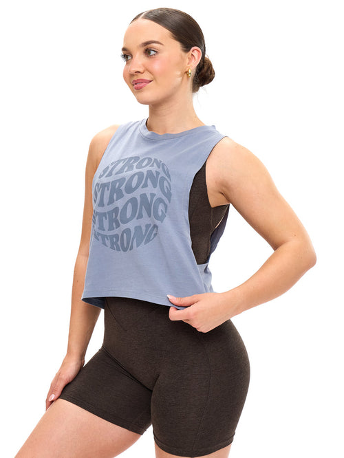 Globe Crop Tank - Sterling