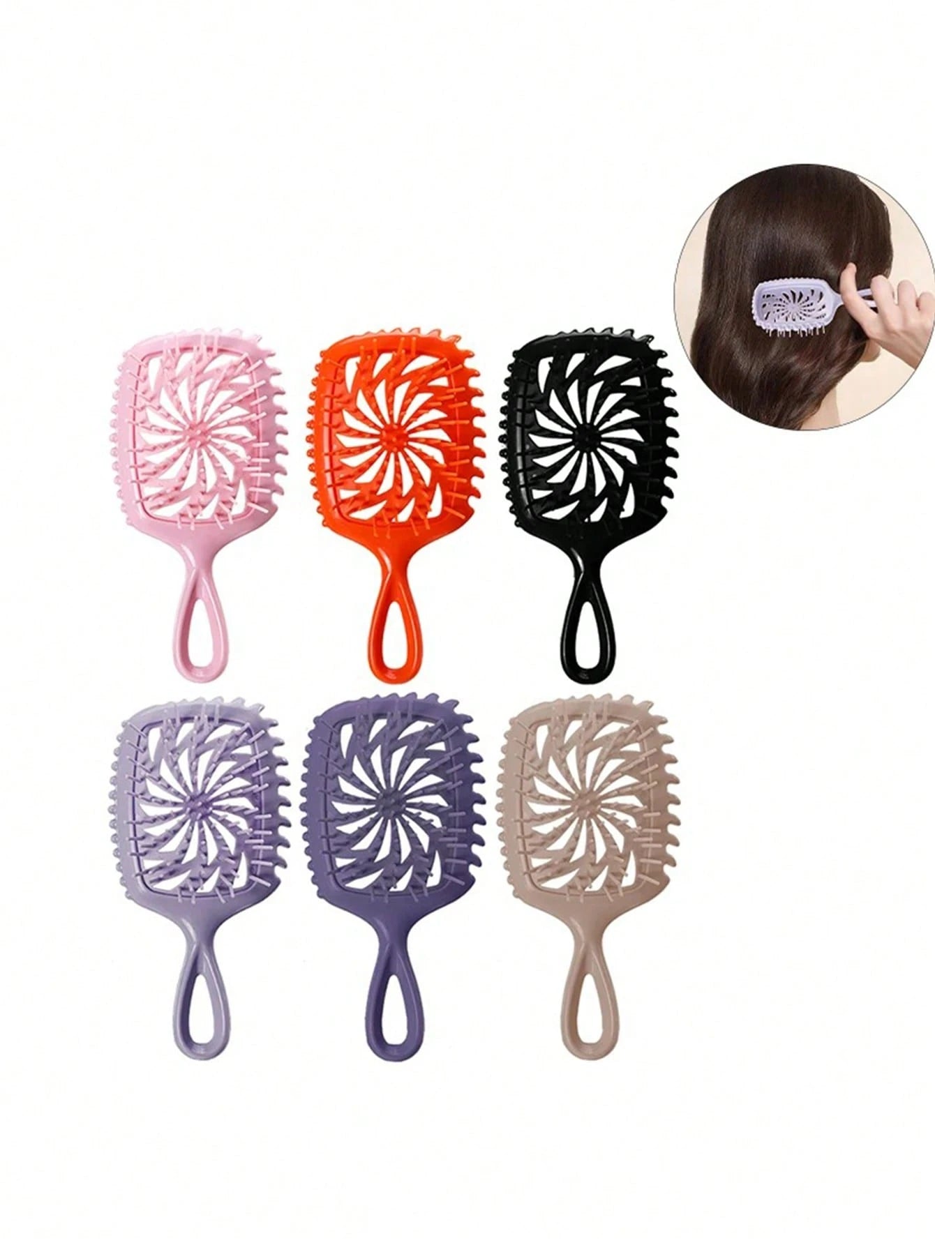 Glossy Hair Comb, Transparent Glossy Hollow Hair Styling Comb, Home Hair Styling Comb, Anti-Static Scalp Massage Comb, Suitable For Dry And Wet Styling, Suitable For Straight And Normal Hair- Ladies