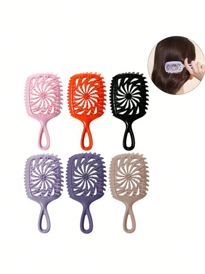 Glossy Hair Comb, Transparent Glossy Hollow Hair Styling Comb, Home Hair Styling Comb, Anti-Static Scalp Massage Comb, Suitable For Dry And Wet Styling, Suitable For Straight And Normal Hair- Ladies