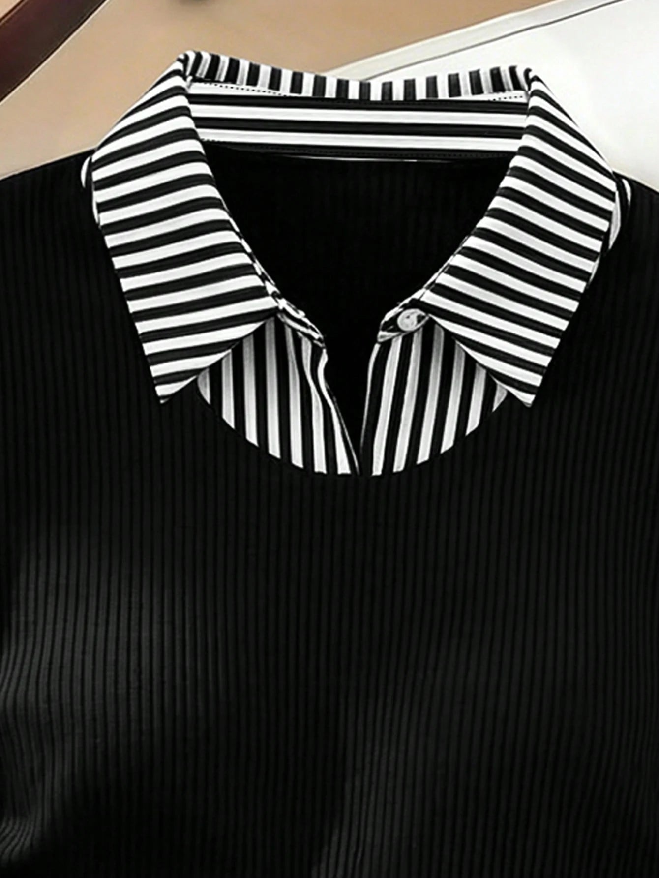 GlowEve CURVE Plus Size Women Striped Patchwork Short Sleeve Casual Top, Summer