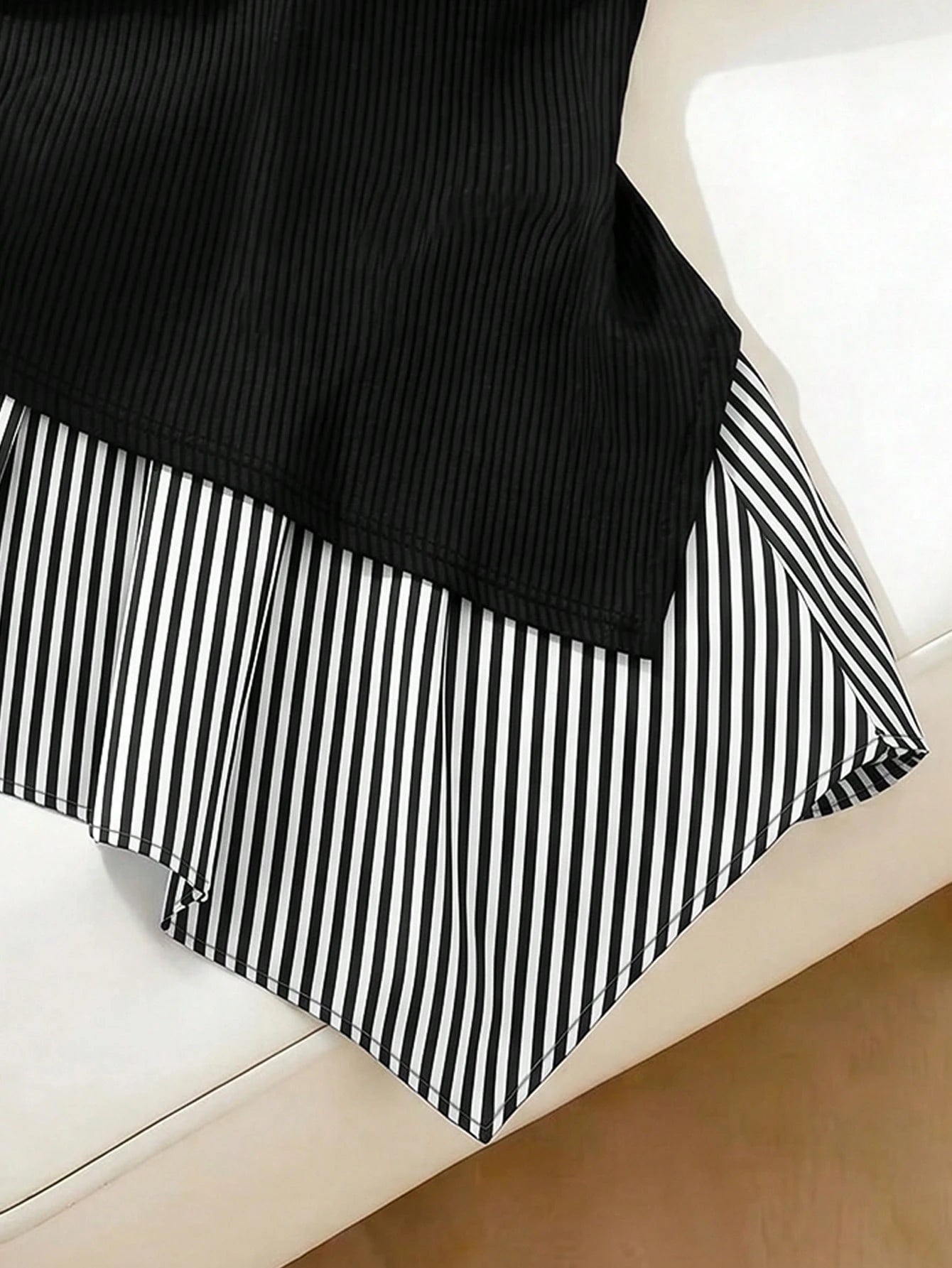 GlowEve CURVE Plus Size Women Striped Patchwork Short Sleeve Casual Top, Summer