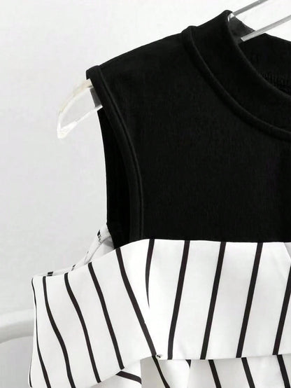 GlowEve Striped 2 In 1 Shirt Vacation Outfits For Women