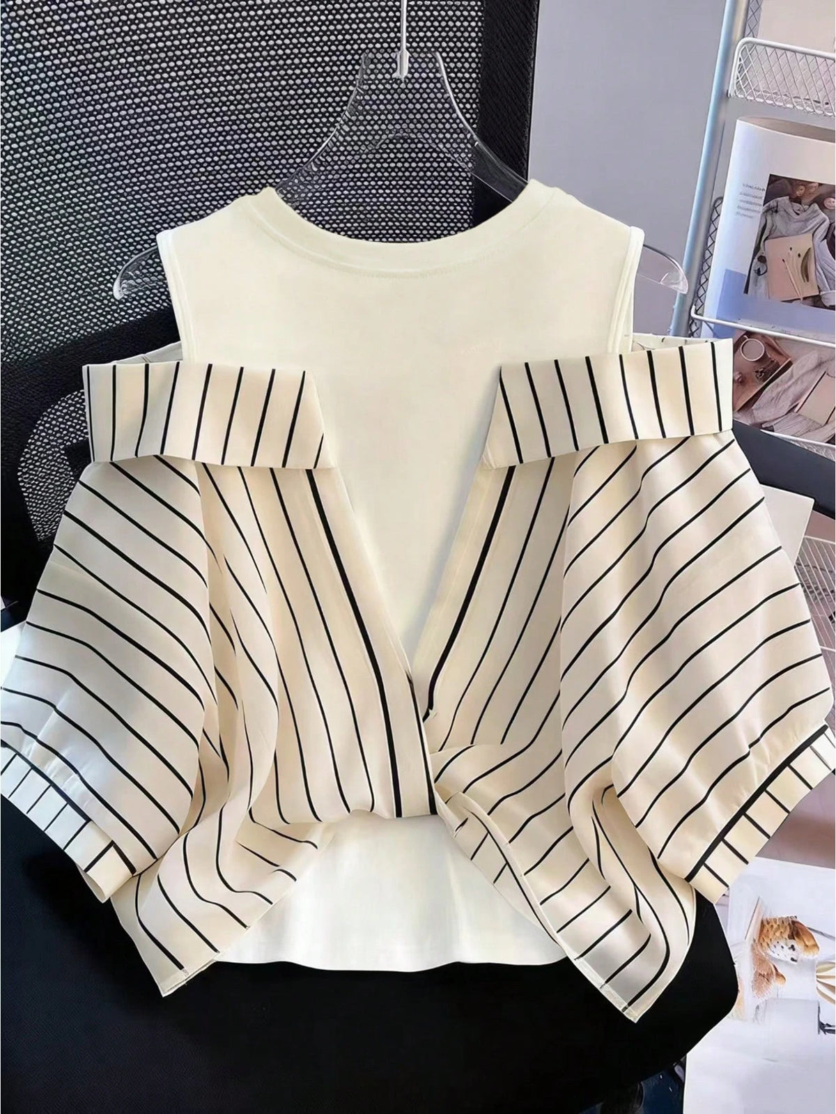 GlowEve Striped 2 In 1 Shirt Vacation Outfits For Women