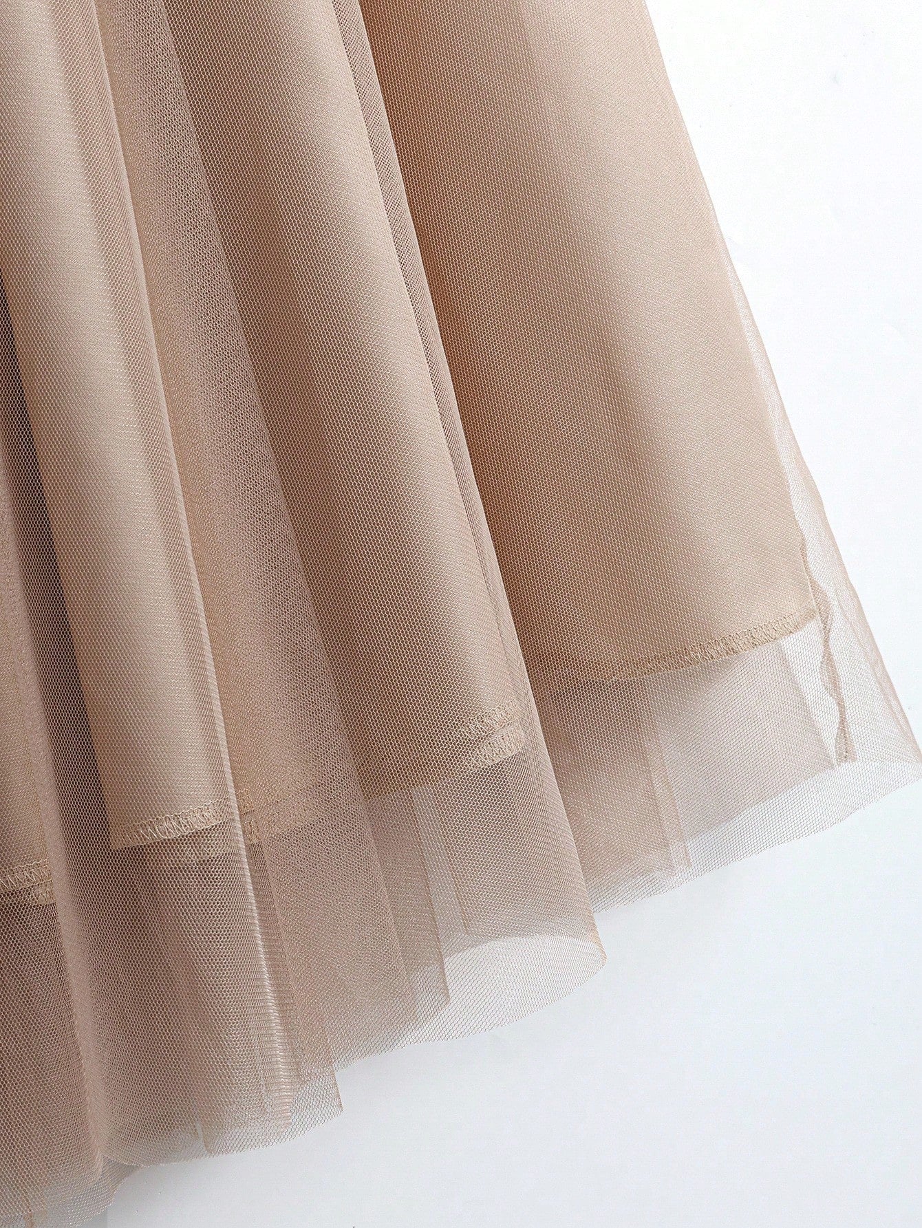 GlowEve Women's Elegant Mesh Patchwork Button Decor Casual Commuter Skirt Fall Cloth For Women