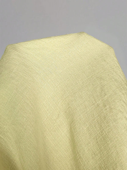GlowEve Women's Yellow Summer Elegant Tea Party Linen-Look Embroidered V-Neck Button-Down Sleeveless Shirt,Vintage Wedding Vacation Casual Commute