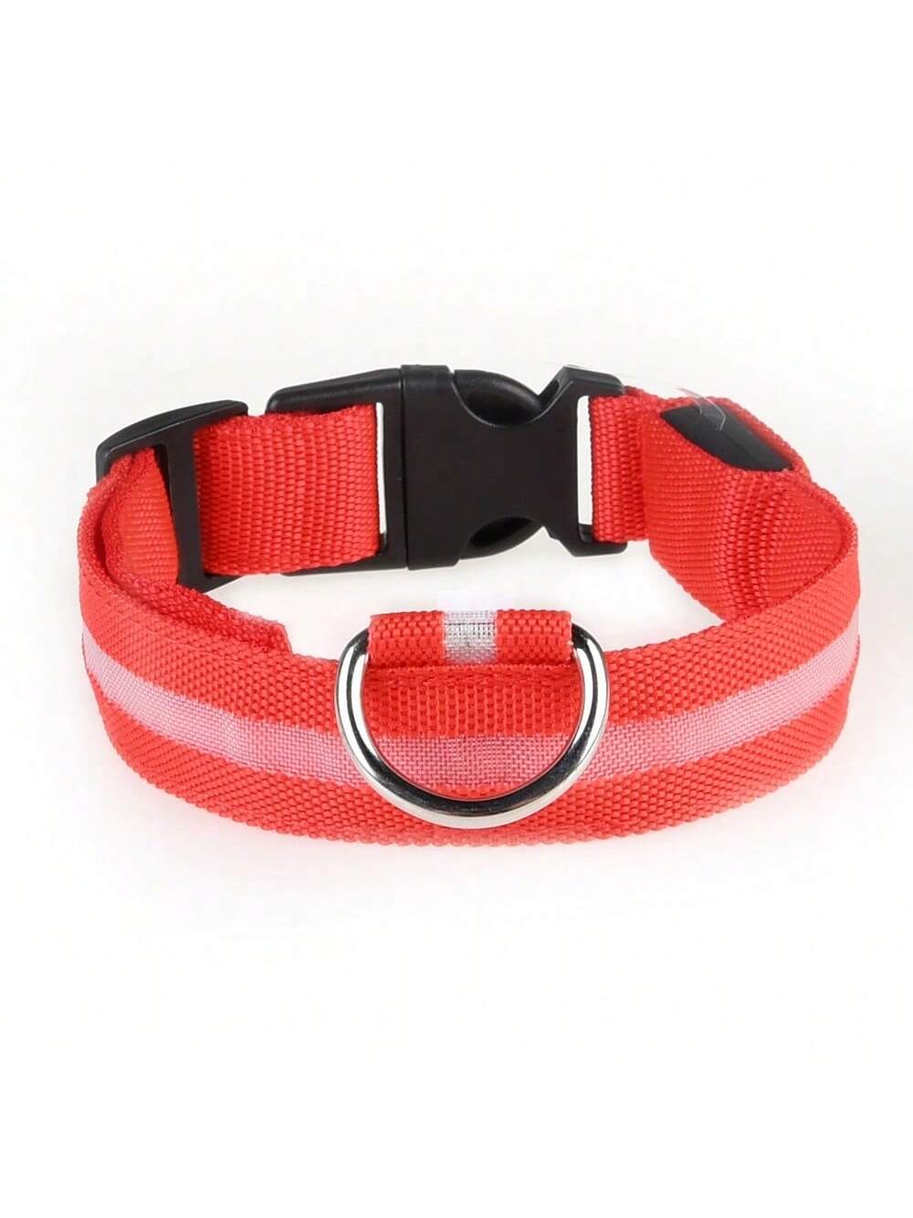 Glowing LED Pet Collar, Battery Powered, Polyester Reflective Dog Walking Necklace, Voltage ≤36V, Nighttime Visibility Safety Accessory