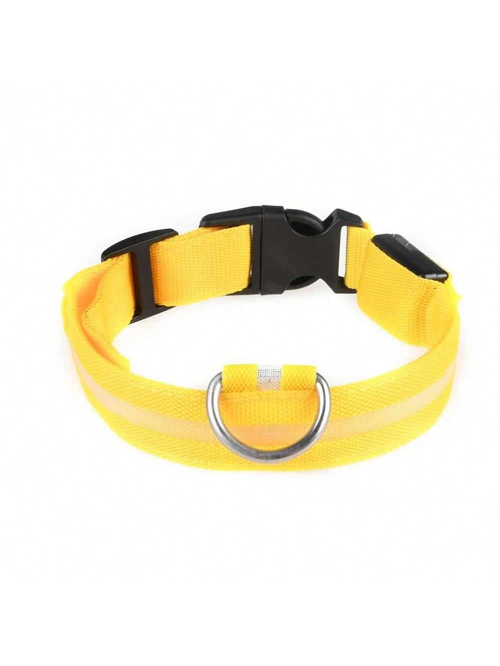 Glowing LED Pet Collar, Battery Powered, Polyester Reflective Dog Walking Necklace, Voltage ≤36V, Nighttime Visibility Safety Accessory