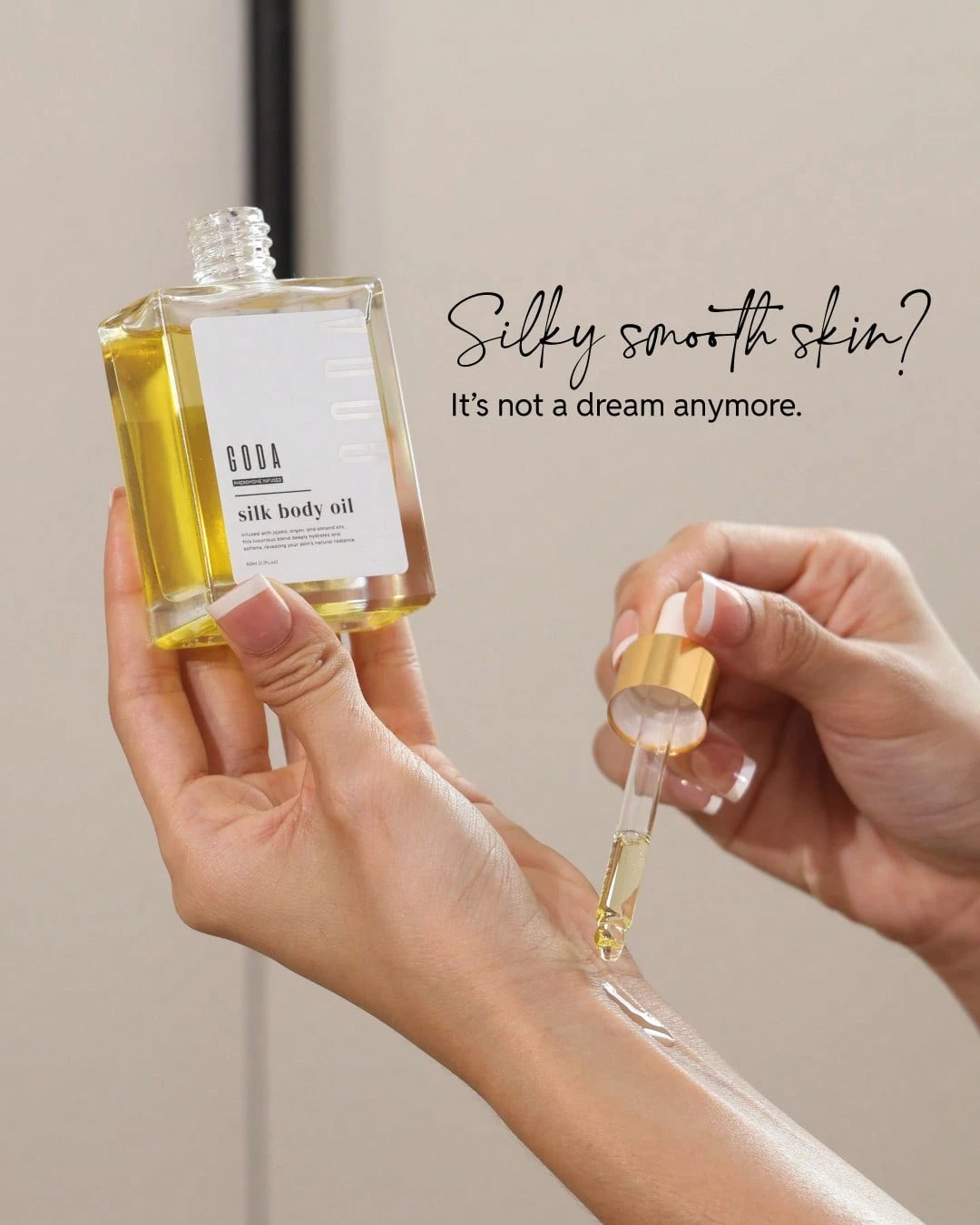 GODA Silk Body Oil 50ml – Relaxing Unisex Fragrance Oil With Lavender, Chamomile, Bergamot & Vanilla – Perfect For Meditation, Yoga, Cozy Evenings & Self-Care – FREE Gift: GODA For Her Perfume For Wom