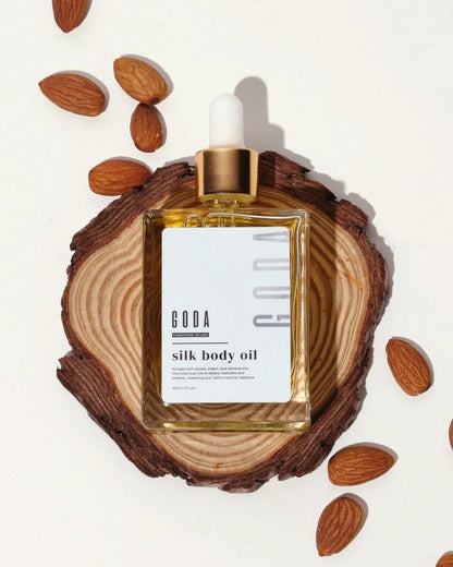 GODA Silk Body Oil 50ml – Relaxing Unisex Fragrance Oil With Lavender, Chamomile, Bergamot & Vanilla – Perfect For Meditation, Yoga, Cozy Evenings & Self-Care – FREE Gift: GODA For Her Perfume For Wom