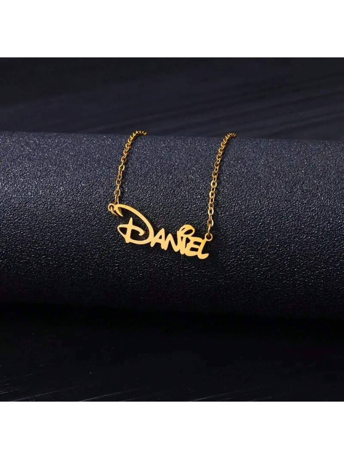 Gold Silver Personalized Name Necklace, Custom Stainless Steel English Letter Pendant, Graduation Gift, Minimalist Jewelry, Birthday Gift