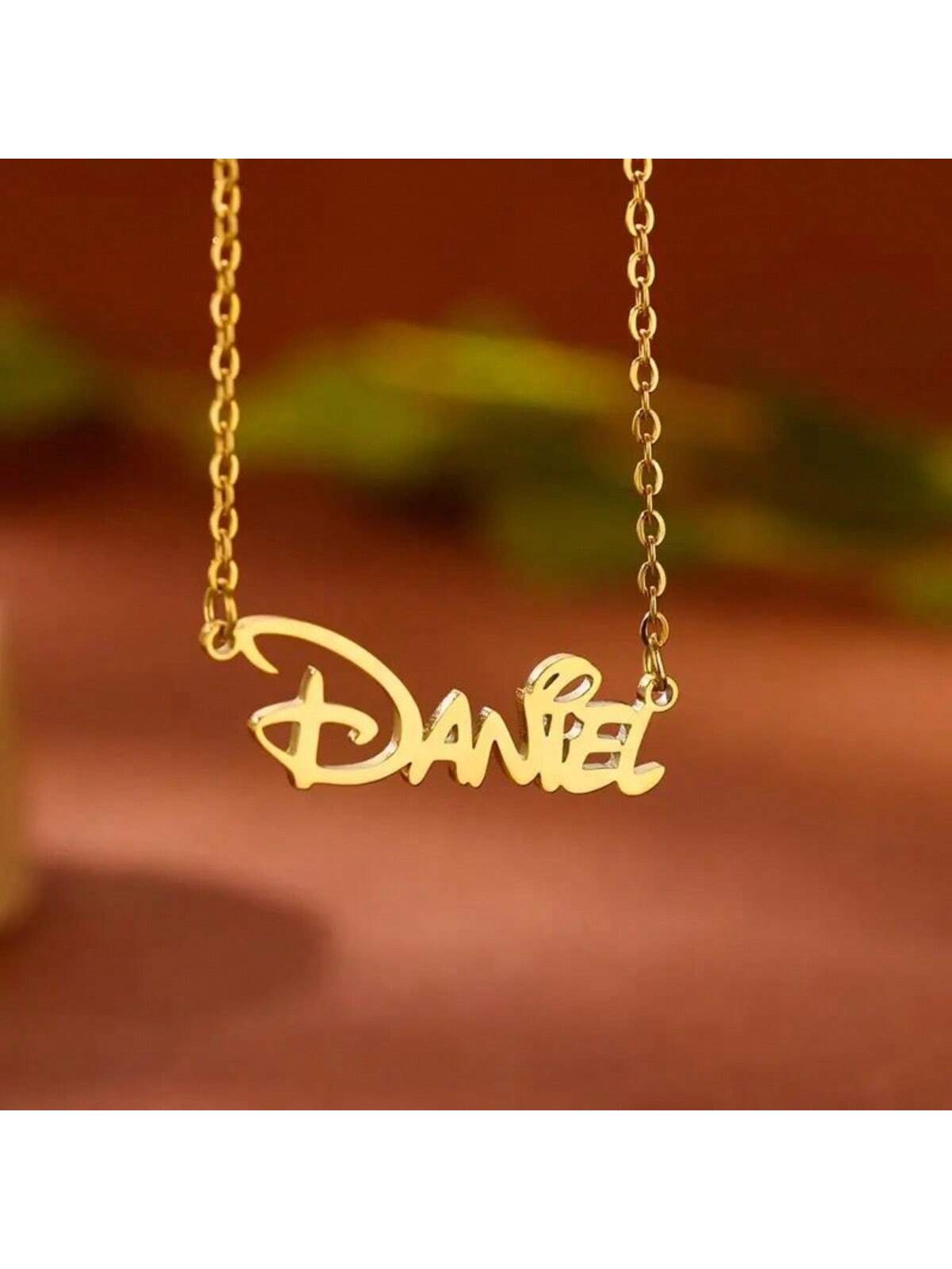 Gold Silver Personalized Name Necklace, Custom Stainless Steel English Letter Pendant, Graduation Gift, Minimalist Jewelry, Birthday Gift