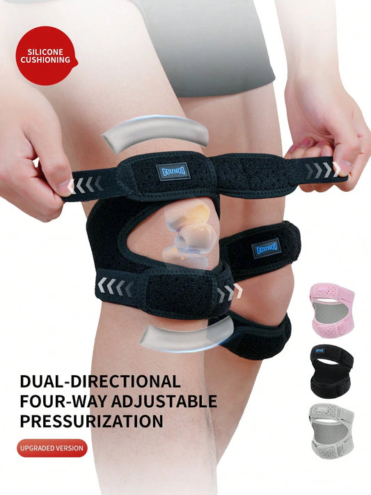 GOUNOD Basic Model Knee Support Brace- Unisex Patella Stabilizer For Sports-Soccer, Basketball, Running, Tennis, Volleyball & Squats.