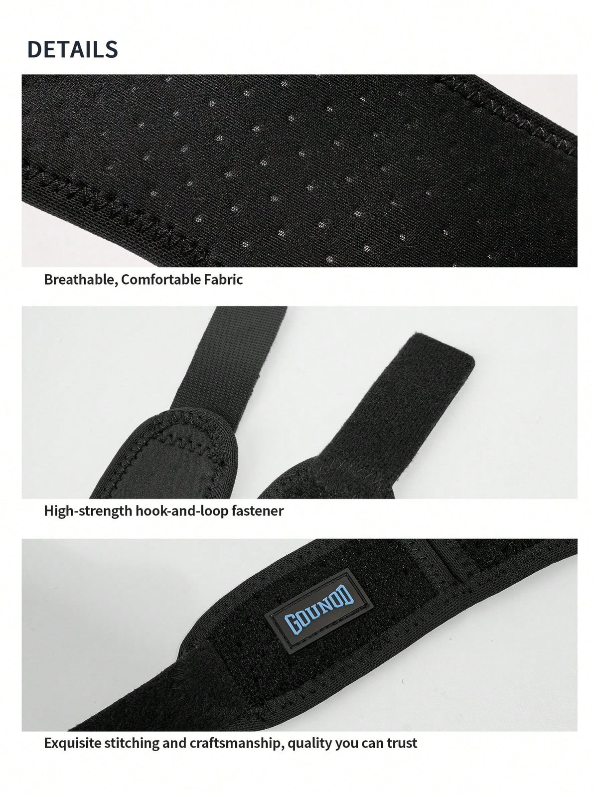 GOUNOD Basic Model Knee Support Brace- Unisex Patella Stabilizer For Sports-Soccer, Basketball, Running, Tennis, Volleyball & Squats.