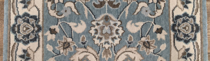 Nourison Stair Runner Grand Parterre  PT01-Lt Blue Stair Runner 30in and 41in Sold By the Foot