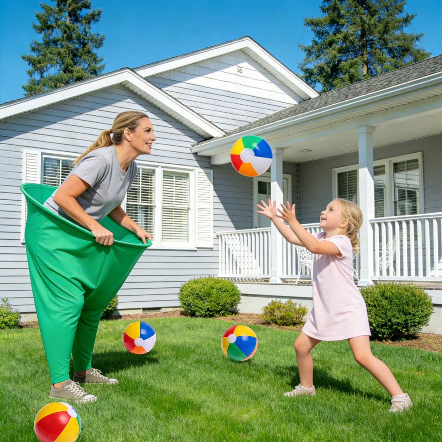 Grandma Pants Backyard Games With Bouncy Balls: Fun Inflatable Outdoor Party Games, Interactive Team Games For Adults And Children, Suitable For Backyard Lawns, Beaches, Carnivals, Family Gatherings