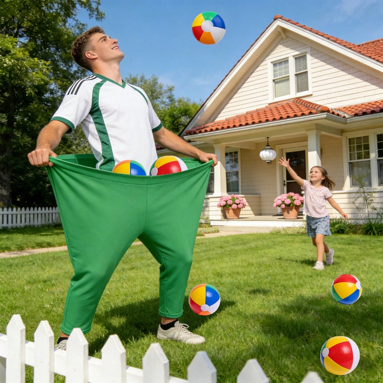 Grandma Pants Backyard Games With Bouncy Balls: Fun Inflatable Outdoor Party Games, Interactive Team Games For Adults And Children, Suitable For Backyard Lawns, Beaches, Carnivals, Family Gatherings