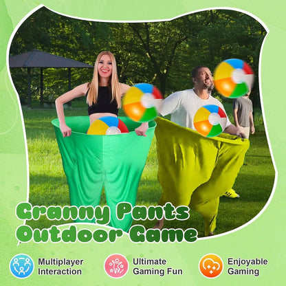 Grandma Pants Garden Games, Grandma Pants Outdoor Party Games, Grandma Pants Outdoor Games (With Bouncy Balls), Fun Inflatable Party Games, And Adult Garden Games Suitable For Group Participation