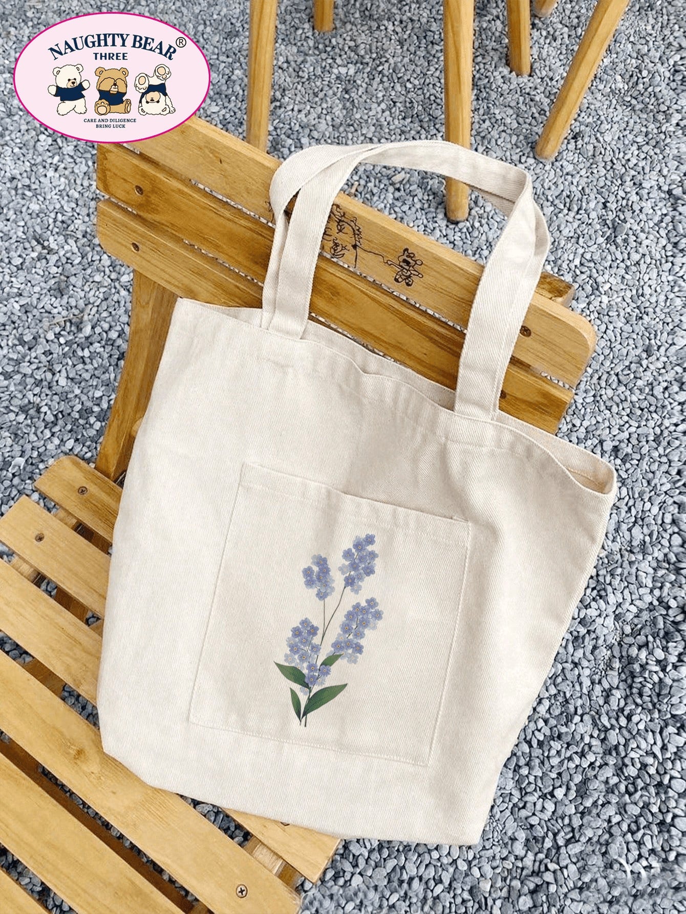 Graphic Print Shopper Bag Double Handle Casual Style Shoulder Bag, Crossbody Bag, Cross Body Bag, Handbag Preppy Stuff, Classic, Anime, Funny Canvas Square Bag Women, Ladies, Lover, For School Travel