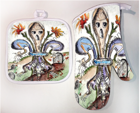 Pot Holder & Oven Mitt Set