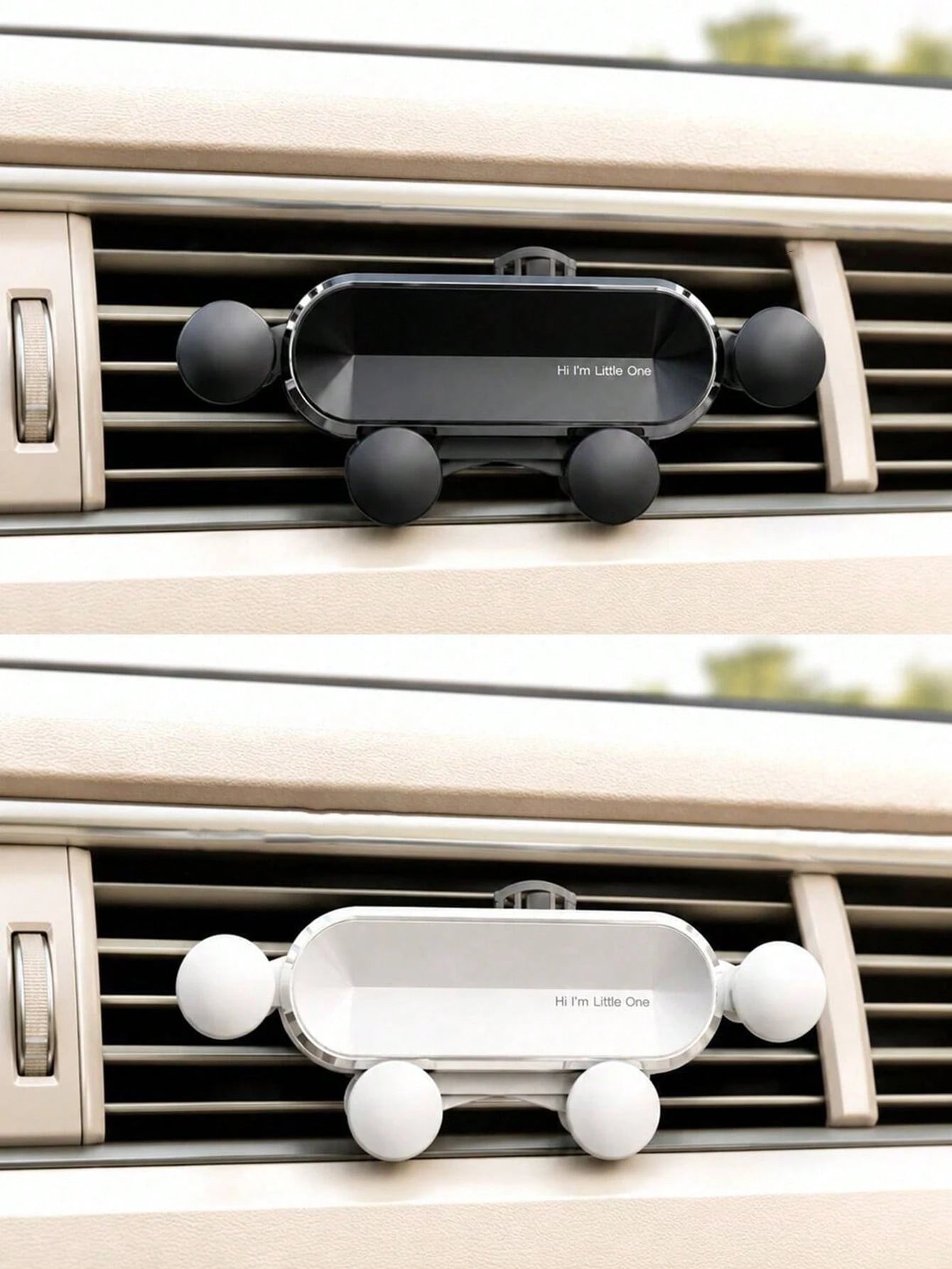 Gravity Car Air Vent Phone Holder, Gravity Car Phone Mount, Auto-Clamping Car Phone Holder, Hands-Free One-Hand Operation Phone Mount, Compact Stable Secure Clip, Compatible With IPhone And Android, C