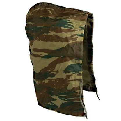 extra button-on hood for large military surplus Greek Lizard Camo M65 Field Jacket with broken zipper
