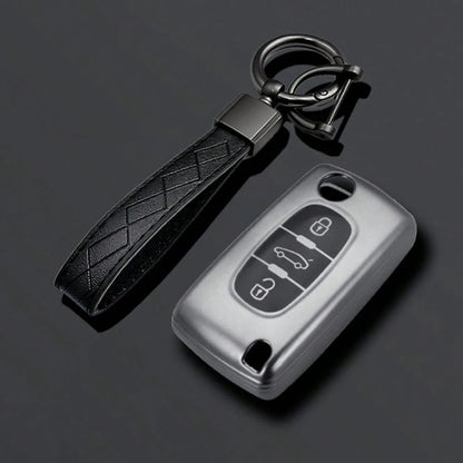 Grey TPU 3 Buttons Car Remote Key Case Cover For C2 C3 C4 C5 C6 C8 For Peugeot 107 207 307 307S 308 407 607