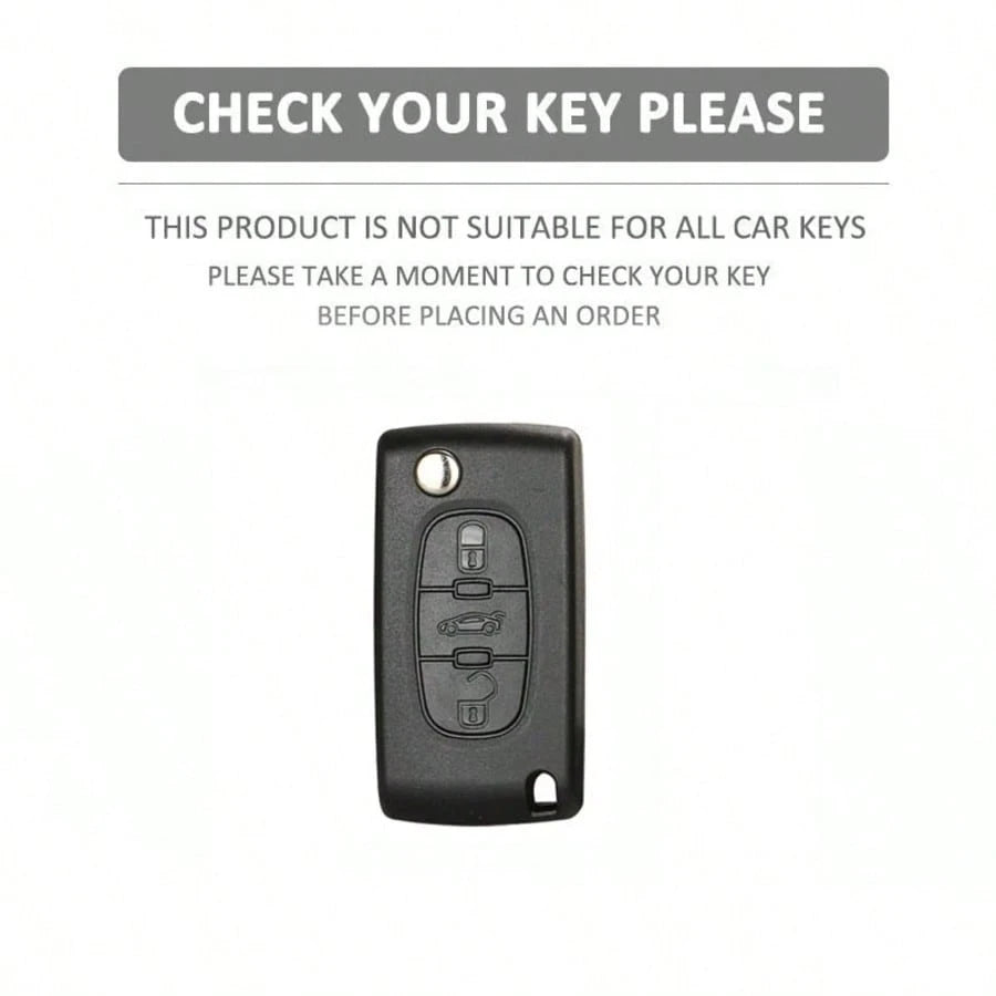Grey TPU 3 Buttons Car Remote Key Case Cover For C2 C3 C4 C5 C6 C8 For Peugeot 107 207 307 307S 308 407 607