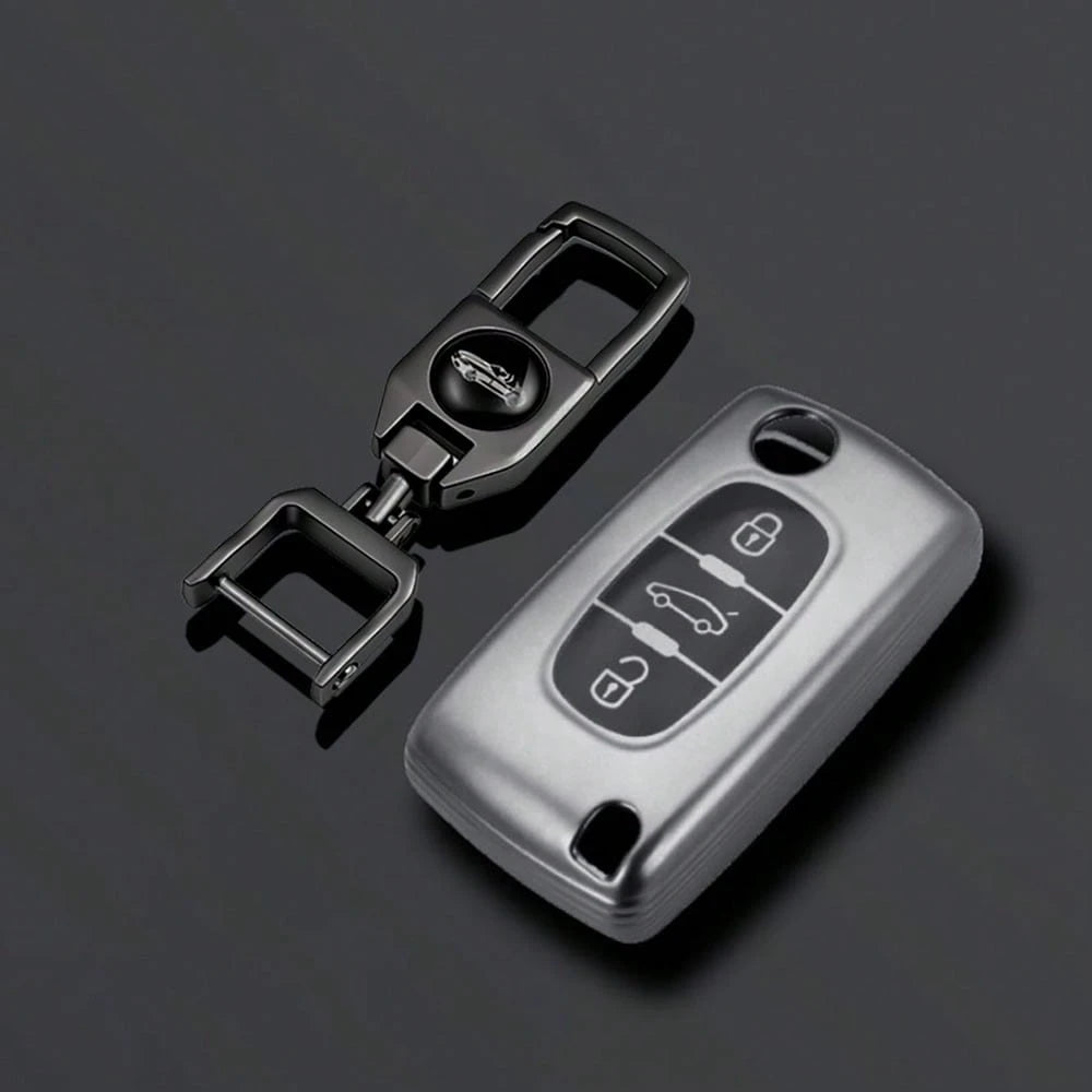 Grey TPU 3 Buttons Car Remote Key Case Cover For C2 C3 C4 C5 C6 C8 For Peugeot 107 207 307 307S 308 407 607