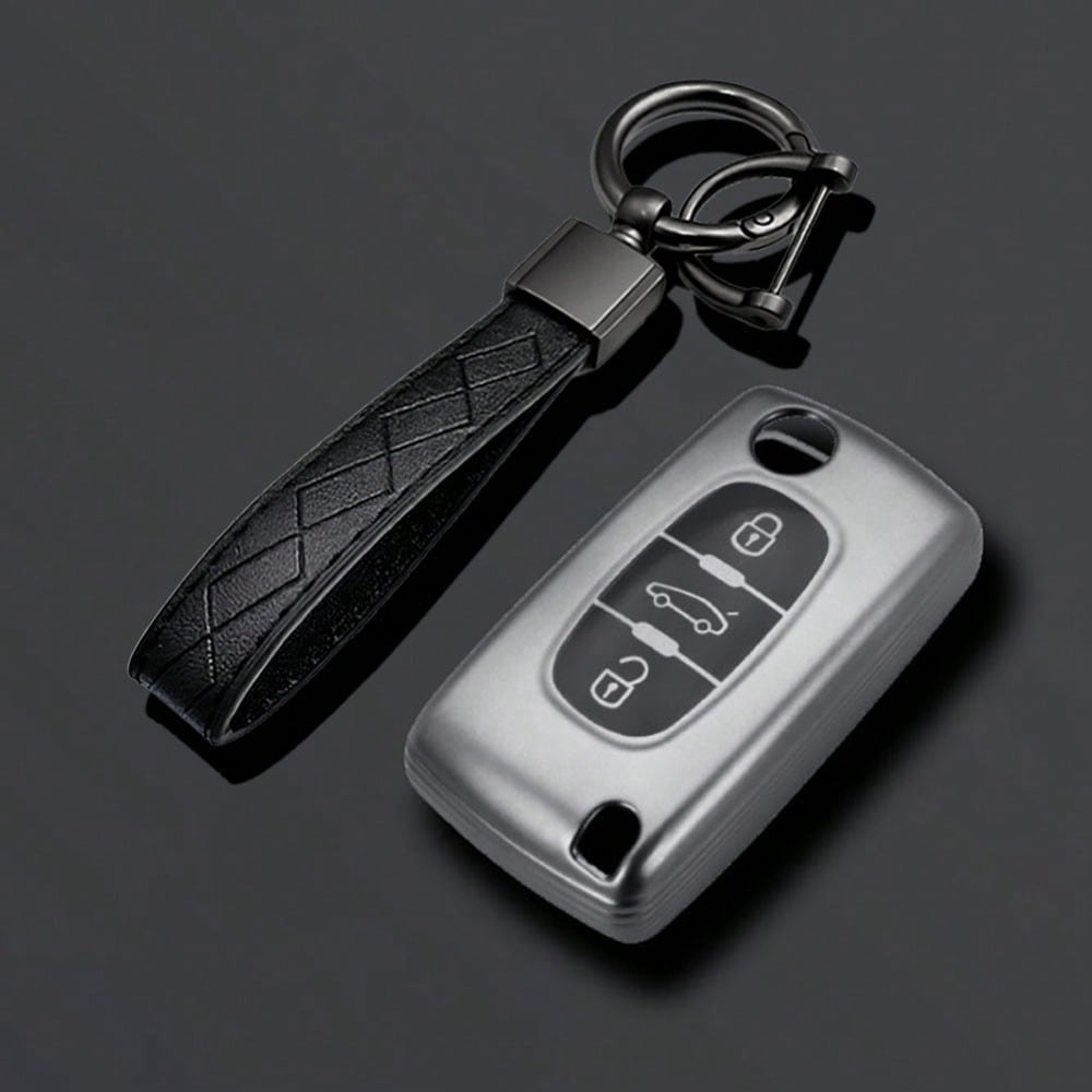 Grey TPU 3 Buttons Car Remote Key Case Cover For C2 C3 C4 C5 C6 C8 For Peugeot 107 207 307 307S 308 407 607