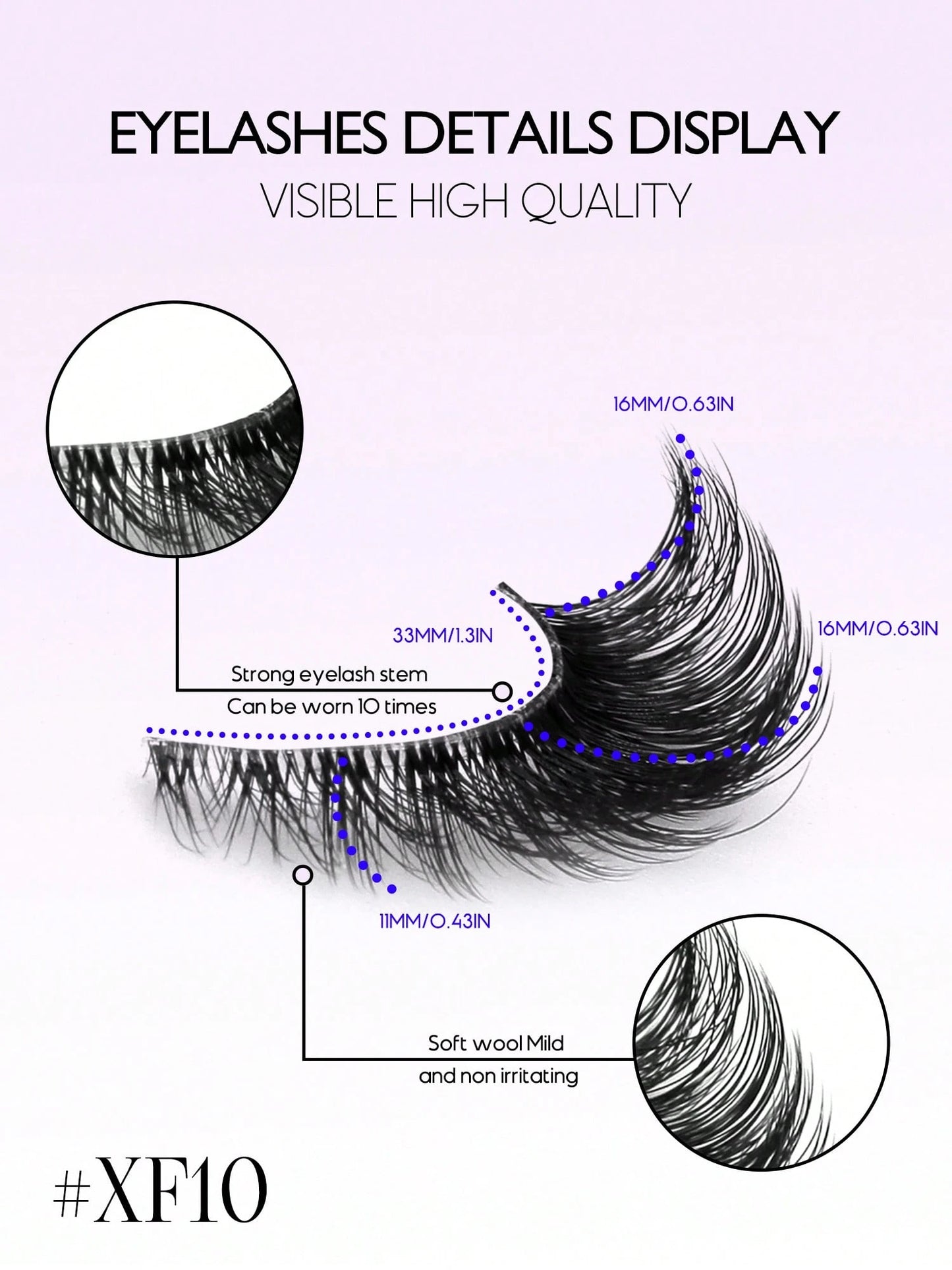 GROINNEYA 7 Pairs New Cat Eye False Eyelashes, Natural & Lengthening Transparent Band, Flared Ends, Elongate Eye Shape, Faux Mink Lashes, Makeup Use (XF10) Strip Eyelashes, Lashes, False Lashes, Fake