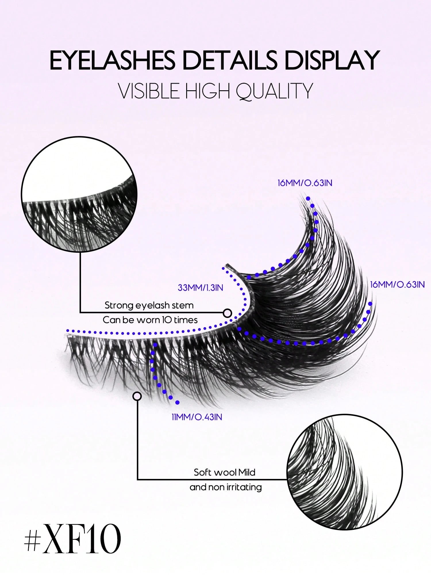 GROINNEYA 7 Pairs New Cat Eye False Eyelashes, Natural & Lengthening Transparent Band, Flared Ends, Elongate Eye Shape, Faux Mink Lashes, Makeup Use (XF10) Strip Eyelashes, Lashes, False Lashes, Fake