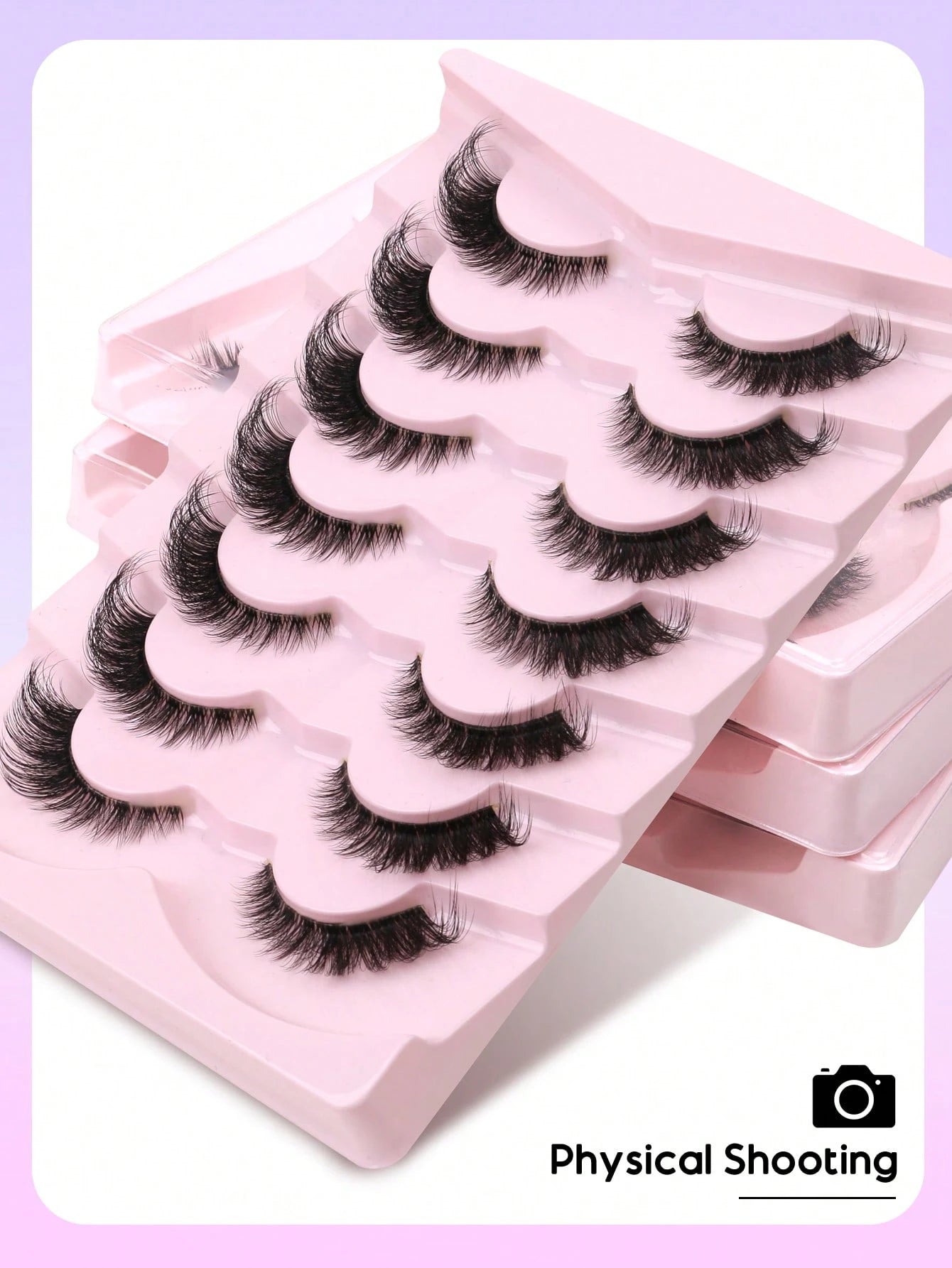 GROINNEYA 7 Pairs New Cat Eye False Eyelashes, Natural & Lengthening Transparent Band, Flared Ends, Elongate Eye Shape, Faux Mink Lashes, Makeup Use (XF10) Strip Eyelashes, Lashes, False Lashes, Fake